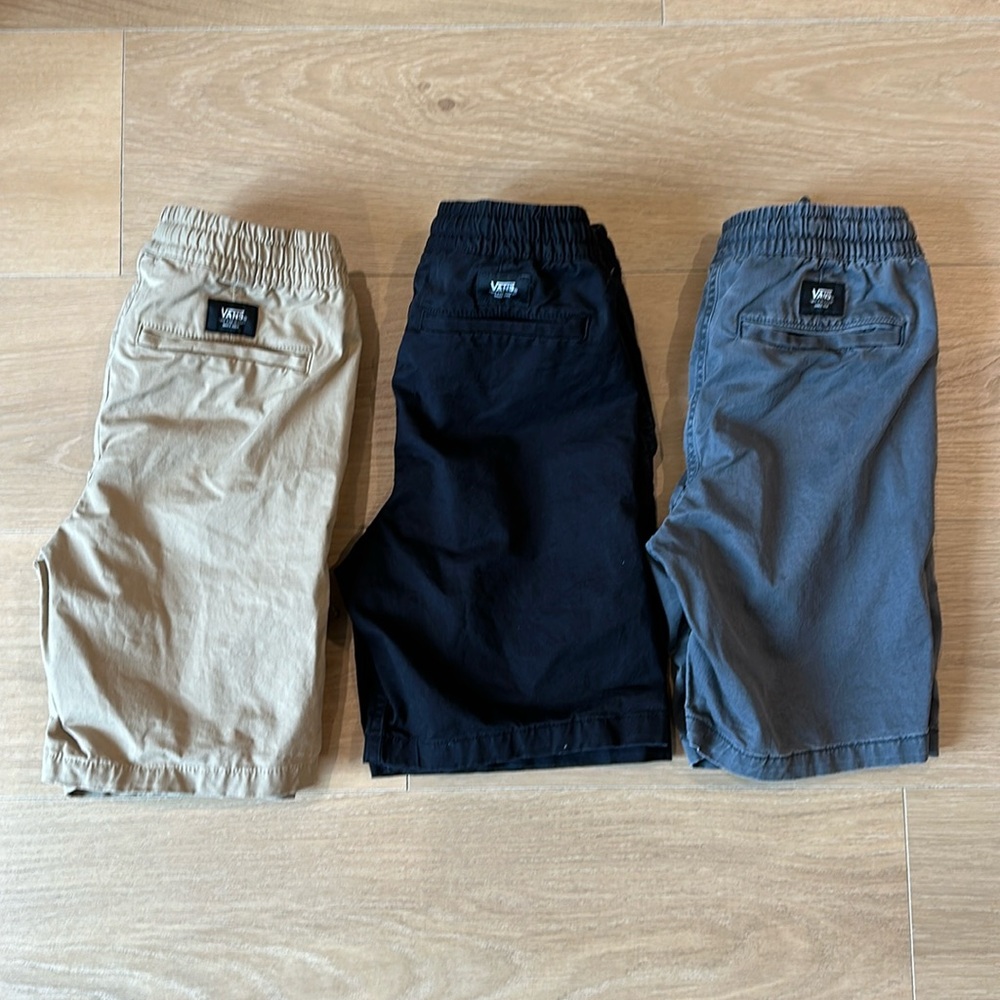 Vans boys elastic waist twill shorts